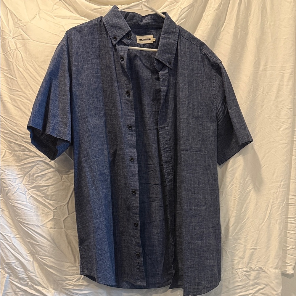 Taylor Stitch Navy Casual Button Down short sleeve Shirt